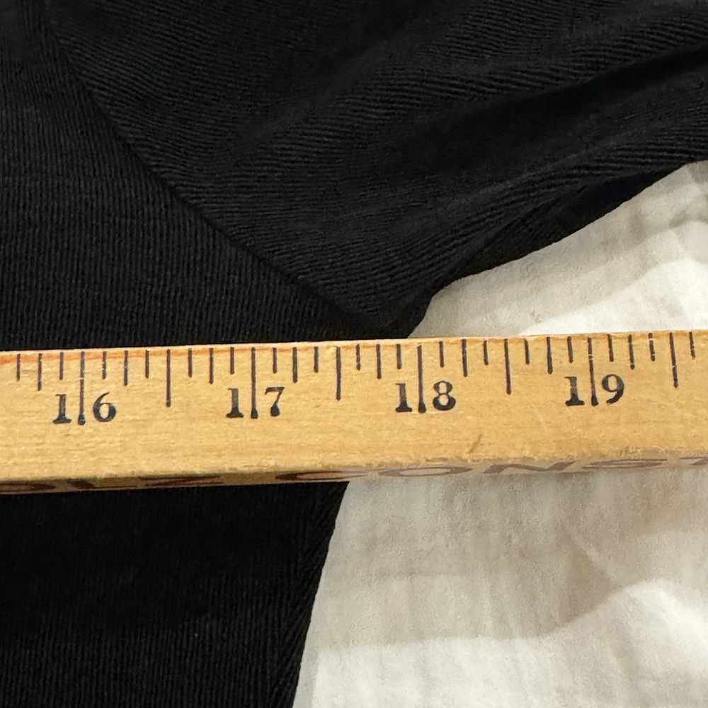 Vintage US WEAR 2 Piece Slinky Black Pants Outfit Rhinestone Zip Top Size S - Picture 8 of 11